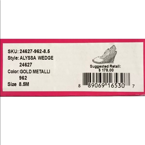 NWT Lilly Pulitzer Alyssa Gold Metallic Sandal 8.5 - Picture 13 of 13